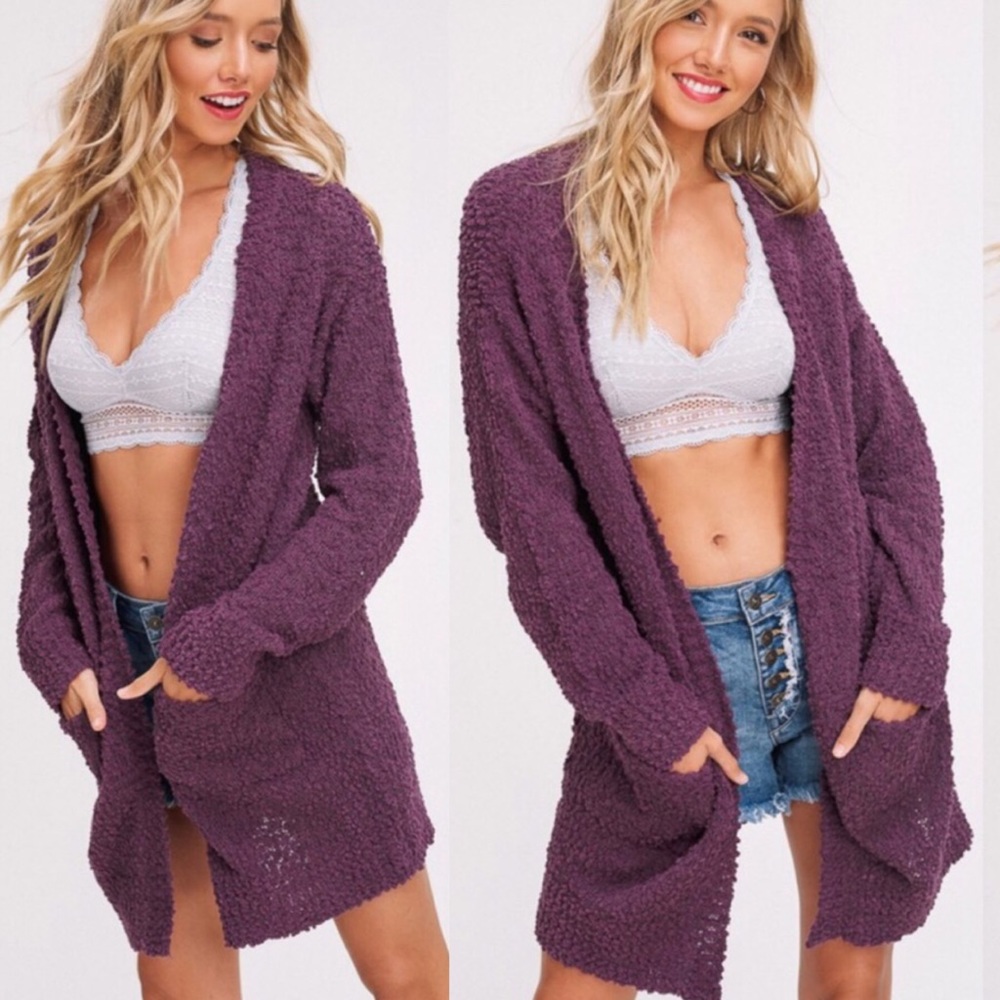 LAST 2️⃣ JADE Popcorn Cardigan w Pockets - Picture 5 of 6